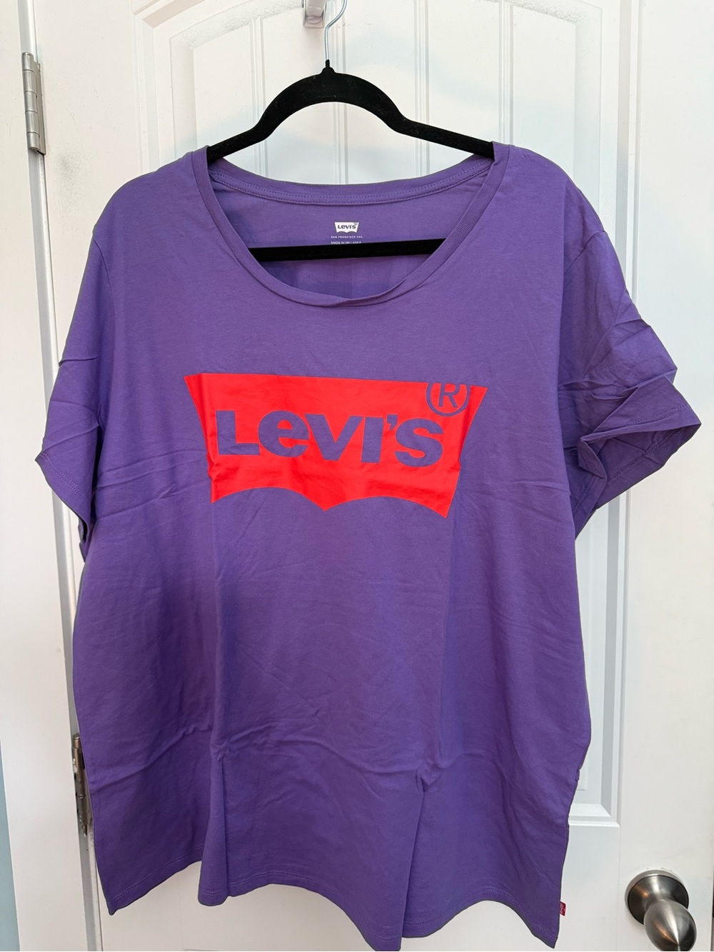 Levi's Purple Short Sleeve Tee with Red Logo